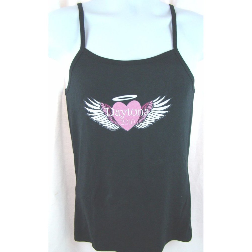 Daytona Angel 2010 SHIRT T-shirt SIZE Biker Wings M - L Motorcycle Black New